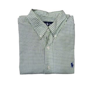 EUC Ralph Lauren men's cotton plaid button down shirt, 32/33 15 1/2